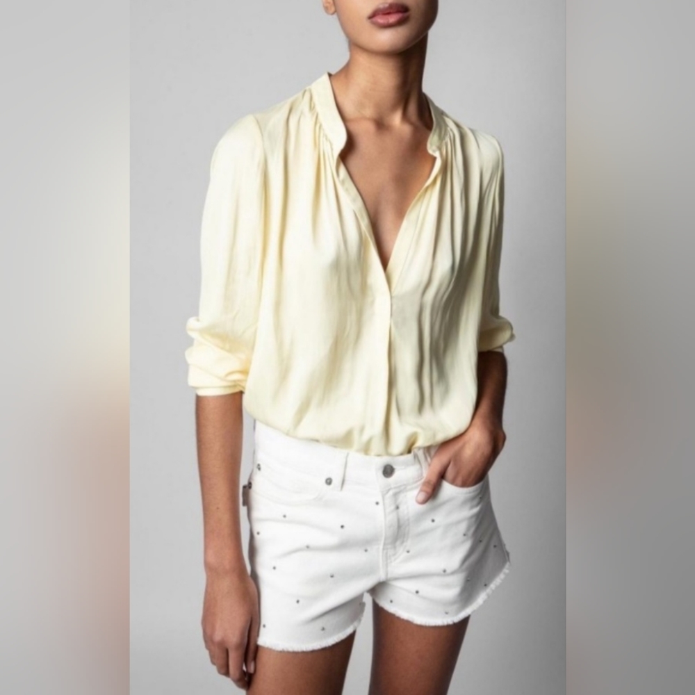 NWT Zadig & Voltaire | Chemise Tink Satin Butter Blouse $298